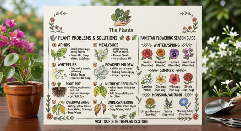 Common Plant Problems and Solutions - Plus Flowering Season Guide for Pakistan